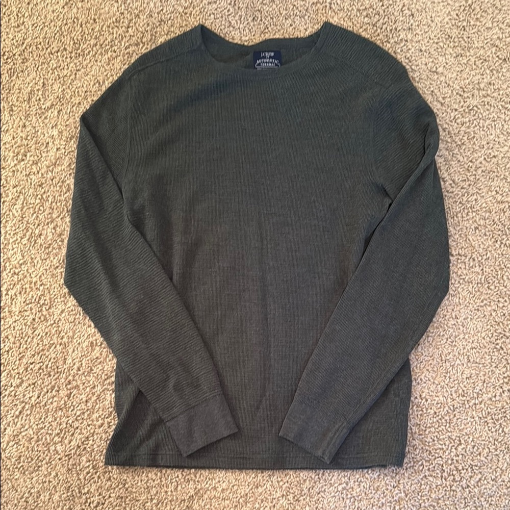 J. Crew Dark Green Long Sleeve Shirt